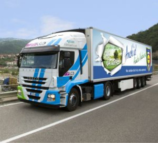 Frota de caminhões movidos a gás